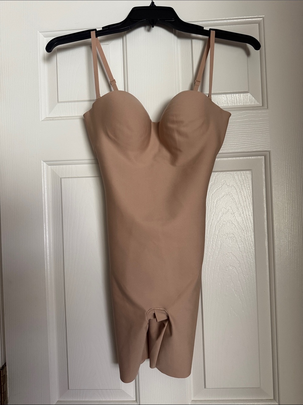 SKIMS Beige Strapless Shaping Slip Dress #1